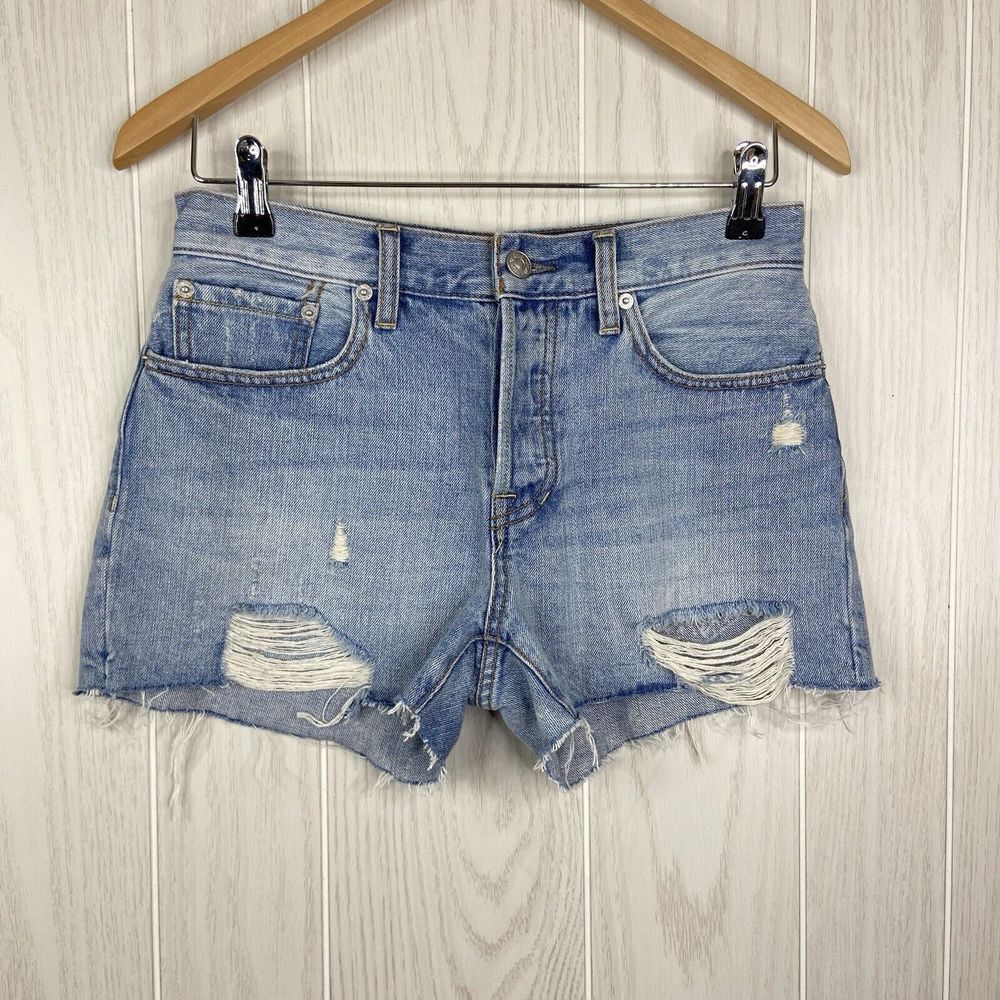 Free People Size 26 Sophia Cutoff Distressed Denim Jean Shorts